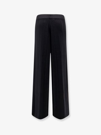 Max Mara Womens Lama Viscose Blend Trousers Black