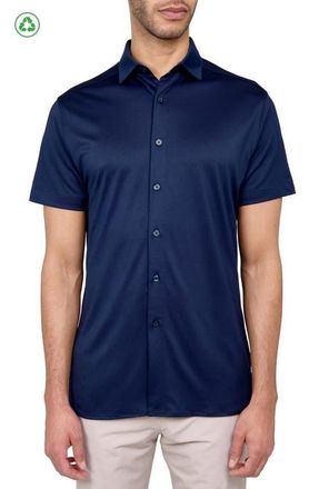 Con.Struct Solid Performance Button-Down Shirt in Navy at Nordstrom, Size X-Large