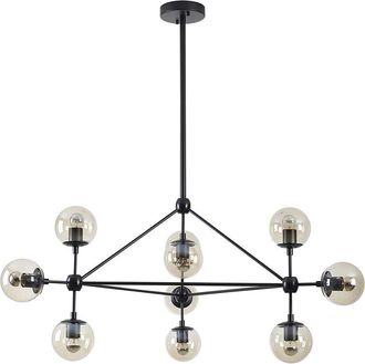 Bethel International 10-Light Chandelier With Glass Shades