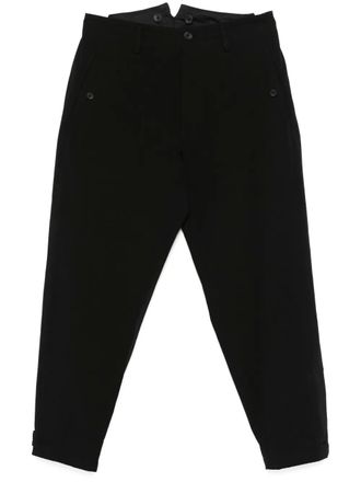 Yohji Yamamoto tapered leg - men - Cotton/Linen/Flax - 1 - Black
