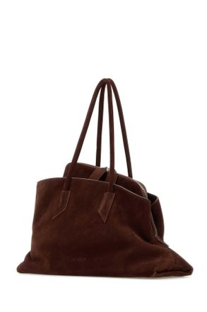 The Attico Womens Brown Suede La Passeggiata Shopping Bag Lightchocolate Borse A Mano