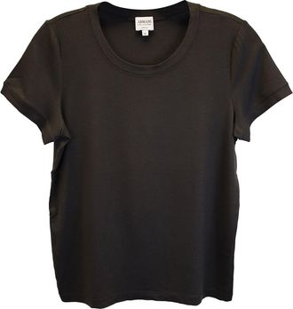 Armani Collezioni Crewneck T-shirt in Green olive Viscose