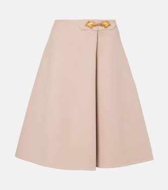 Valentino Wool and cashmere midi skirt