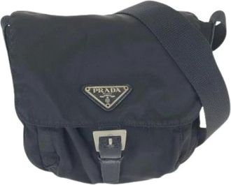 Prada Borsa a tracolla in nylon Tessuto Pre-owned - - Pre-owned - Donna - Nero - ONE SIZE