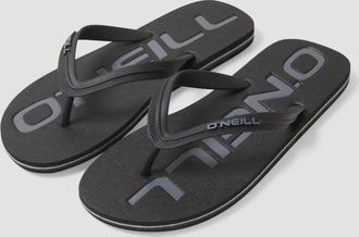 O'Neill Zehentrenner ONEILL PROFILE LOGO SANDALS, Herren, Gr. 40, schwarz (schwarz out), Synthetik, Schuhe Zehentrenner