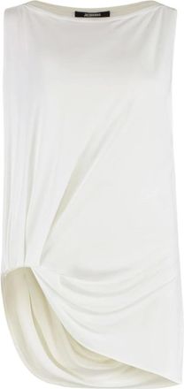 Jacquemus Tops, Dames, Wit, M, Polyester, Haut Peplo Top