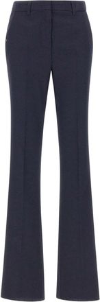 Marella Pietre Broek - Dames - Straight fit broeken - Blauw - XS - Wol - Broeken