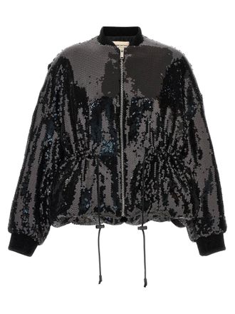 Alexandre Vauthier Womens Sequin Bomber Jacket