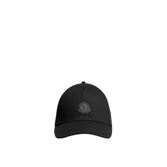 Moncler Moncler Cotton Gabardine Baseball Cap, Men, Black, Size: One Size