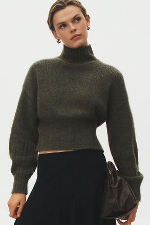 Anthropologie By Anthropologie Amaya Cashmere Wool Cinched Sweater