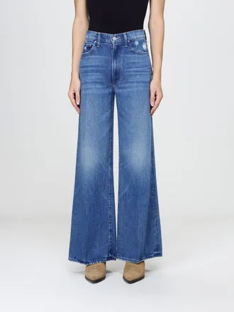Mother Jeans The Ditcher Roller a vita alta e gamba larga in denim