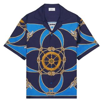 Bally Printed Short-Sleeve Silk Camp Shirt
