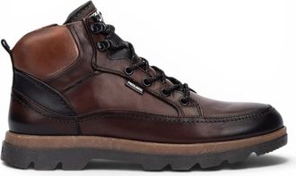 Pikolinos Pikolinos Mens Dark Brown Leather Lace-Up Ankle Boots - Vigo