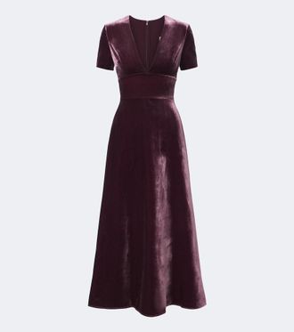 Elie Saab Vestido midi de terciopelo