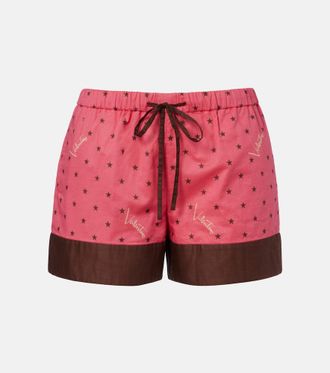 Valentino Printed cotton shorts