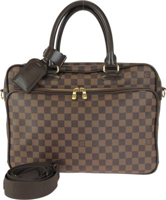 Louis Vuitton Damier Canvas Ebene Leather Pvc Briefcase (Pre-Owned)