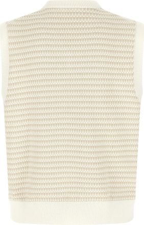 Lacoste Honeycomb Jacquard Cotton Tank Top - Beige