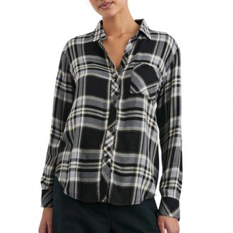 Rails Hunter Button Up Shirt In Ivory Cloud
