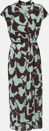 Dries Van Noten Printed crepe midi dress