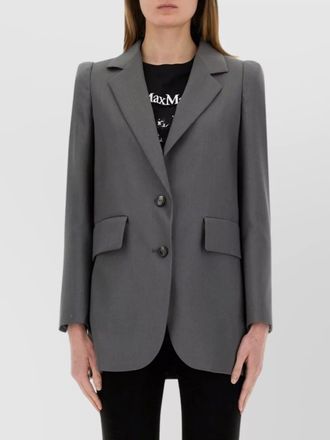Max Mara longline jacket flap pockets