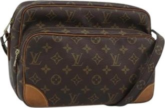 Louis Vuitton Tweedehands Canvas Louis Vuitton tassen - Dames - Vintage Schoudertas - Bruin - ONE Size - Vintage
