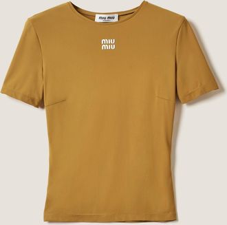 Miu Miu Stretch jersey top