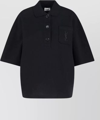 Saint Laurent short sleeve shirt collared neck buttons