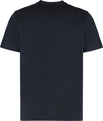 HUGO BOSS Mens Cotton Jersey T-Shirt With Sporty Graphics Blue T-Shirts And Polos