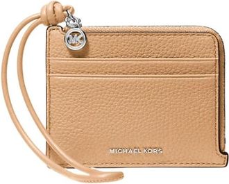 Michael Kors Jet Set Small Card Case with Wristlet - Dames - Portefeuilles - Beige - ONE Size - Leer - Accessoires