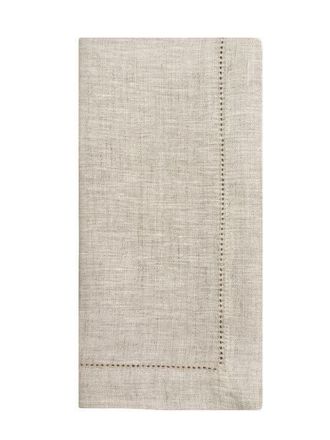Anaya with Love Linen Hemstitch Napkin Set in Natural Beige at Nordstrom