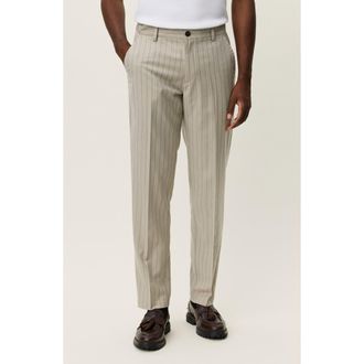 Les Deux Como Pinstripe Pants in Dark Sand at Nordstrom, Size 29 X 34