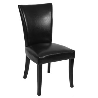 Hhg Hhg - Nunca Usado] Juego De 2 Sillas De Comedor Chesterfield, Silla De Cocina, Remaches Certificado Mvg, Piel Sint&eacute;tica, Negro, Patas Oscuras