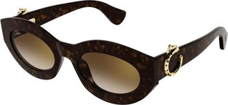 Cartier Ct 0638S Zonnebril - unisex - Zonnebrillen - Bruin - 53 MM - Accessoires