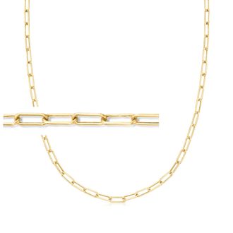 Canaria Canaria 3mm 10kt Yellow Gold Paper Clip Link Choker Necklace