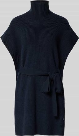 HUGO BOSS Regular Fit Poncho aus reiner Schurwolle Modell FAVANDA in Marine, Gr&ouml;&szlig;e XS