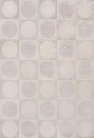 Jonathan Y Designs Helena Modern Geometric Circles In Squares High-Low Area Rug in White/cream at Nordstrom, Size 4Ft 0In X 6Ft 0In