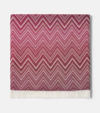Missoni Timmy Zigzag fringed wool throw