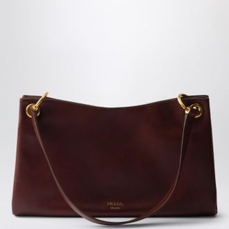 Prada Etude large shoulder bag in burnt leather