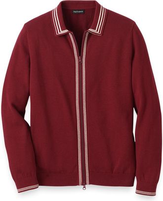 Paul Fredrick Cotton Full Zip Polo