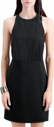 The Kooples Backless Crepe Star Dress In Bla01