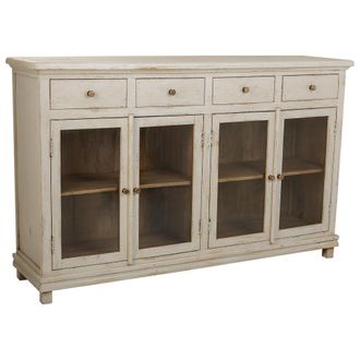 Wanderlust Deco Aparador De Madera Blanco 160x40x100 Cm