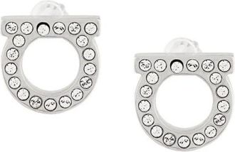 Ferragamo Gancini Earrings - Dames - Oorbellen - Grijs - ONE Size - Accessoires