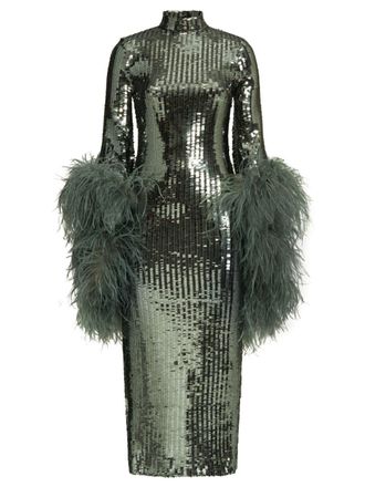 Taller Marmo Del Rio Disco sequinned midi dress - Green
