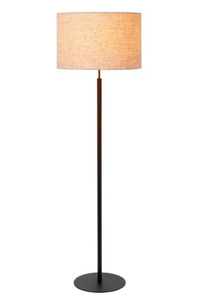 Lucide L&aacute;mpara de suelo de algod&oacute;n 1xE27, beige