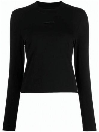 Jacquemus Fitted Long-Sleeve Top With Tonal Logo Patch
