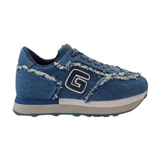 Gaëlle Paris Sneakers, female, Blue, 6 UK, Blue Denim Logo Running Shoes