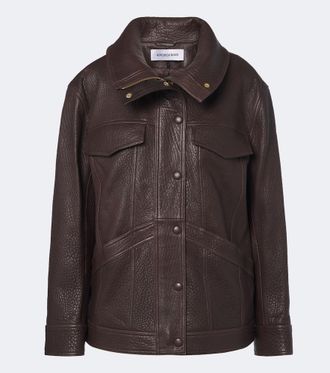 Veronica Beard Silversmith leather jacket