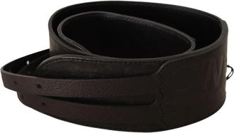 Costume National Elegante Leren Riem met Dubbele Gesp - Dames - Riemen - Bruin - ONE Size - Leer - Accessoires