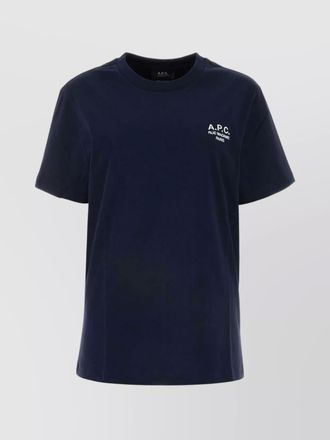 A.P.C. cotton logo embroidered t shirt