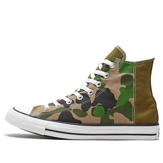 Converse Chuck Taylor All Star Hi Half Green Camo 168907C